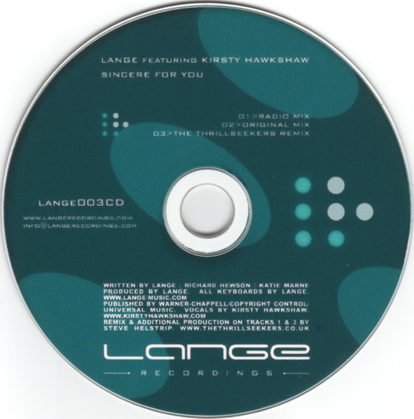 Lange – Sincere For You