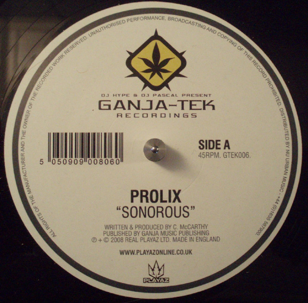 Prolix ‎- Sonorous / The Fury